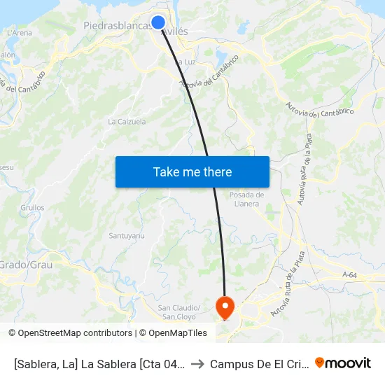 [Sablera, La]  La Sablera [Cta 04471] to Campus De El Cristo map