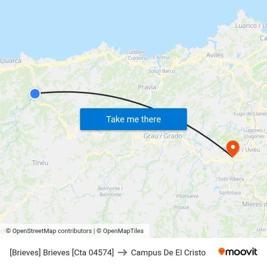 [Brieves]  Brieves [Cta 04574] to Campus De El Cristo map