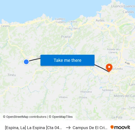 [Espina, La]  La Espina [Cta 04600] to Campus De El Cristo map