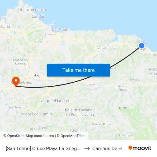 [San Telmo]  Cruce Playa La Griega [Cta 05202] to Campus De El Cristo map