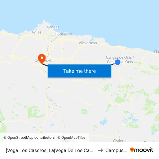 [Vega Los Caseros, La|Vega De Los Caseros, La]  Vega De Los Caseros [Cta 05433] to Campus De El Cristo map