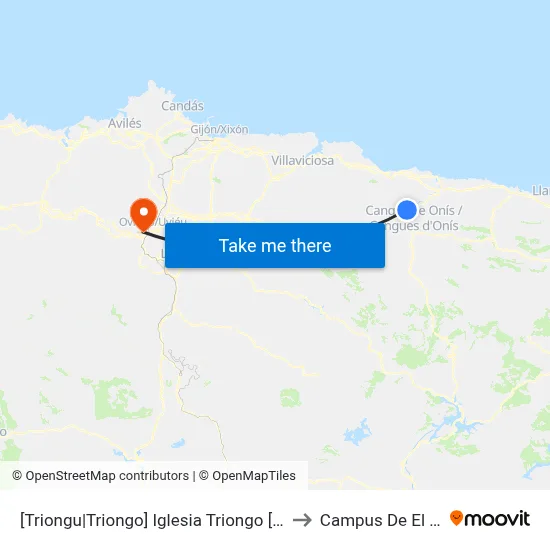 [Triongu|Triongo]  Iglesia Triongo [Cta 05449] to Campus De El Cristo map