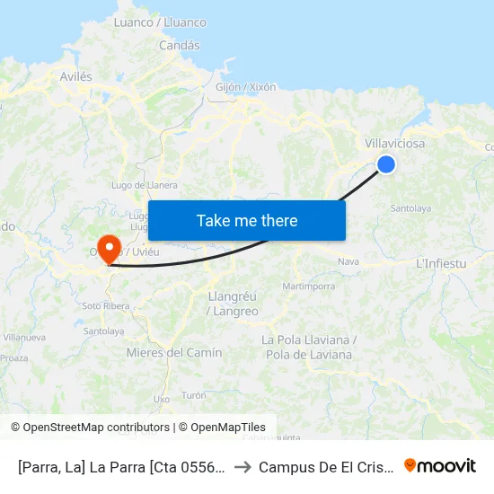 [Parra, La]  La Parra [Cta 05568] to Campus De El Cristo map