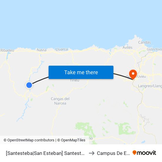 [Santesteba|San Esteban]  Santesteba [Cta 05841] to Campus De El Cristo map