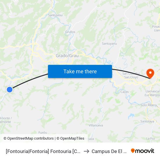 [Fontouria|Fontoria]  Fontouria [Cta 06017] to Campus De El Cristo map