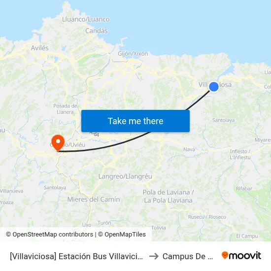 [Villaviciosa]  Estación Bus Villaviciosa [Cta 10079] to Campus De El Cristo map