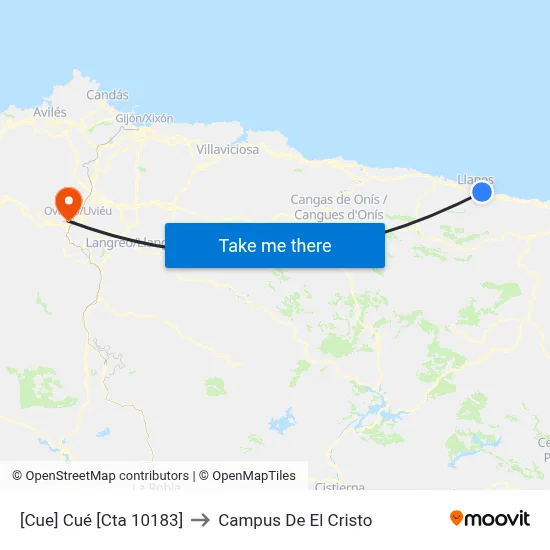[Cue]  Cué [Cta 10183] to Campus De El Cristo map