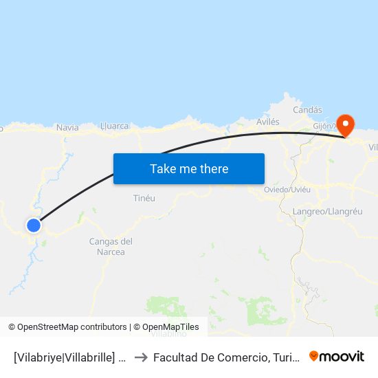 [Vilabriye|Villabrille]  Ramal Vilabriye [Cta 05846] to Facultad De Comercio, Turismo Y Ciencias Sociales Jovellanos map