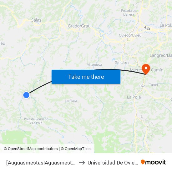 [Auguasmestas|Aguasmestas]  Auguasmestas [Cta 05991] to Universidad De Oviedo: Campus De Mieres map