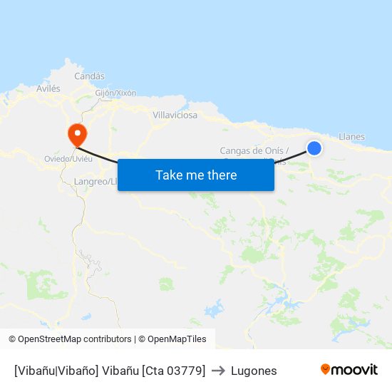 [Vibañu|Vibaño]  Vibañu [Cta 03779] to Lugones map