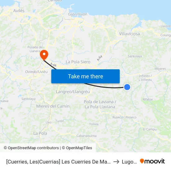 [Cuerries, Les|Cuerrias]  Les Cuerries De Maza [Cta 03797] to Lugones map