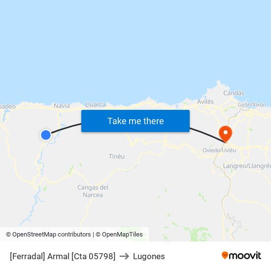 [Ferradal]  Armal [Cta 05798] to Lugones map
