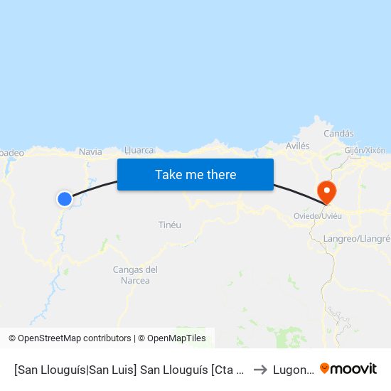 [San Llouguís|San Luis]  San Llouguís [Cta 05806] to Lugones map