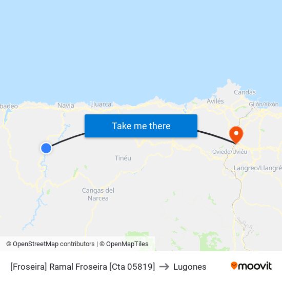 [Froseira]  Ramal Froseira [Cta 05819] to Lugones map