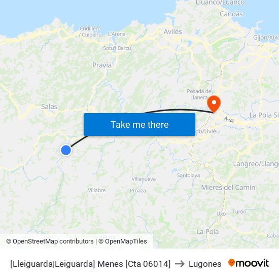 [Lleiguarda|Leiguarda]  Menes [Cta 06014] to Lugones map