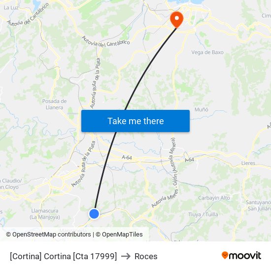 [Cortina]  Cortina [Cta 17999] to Roces map