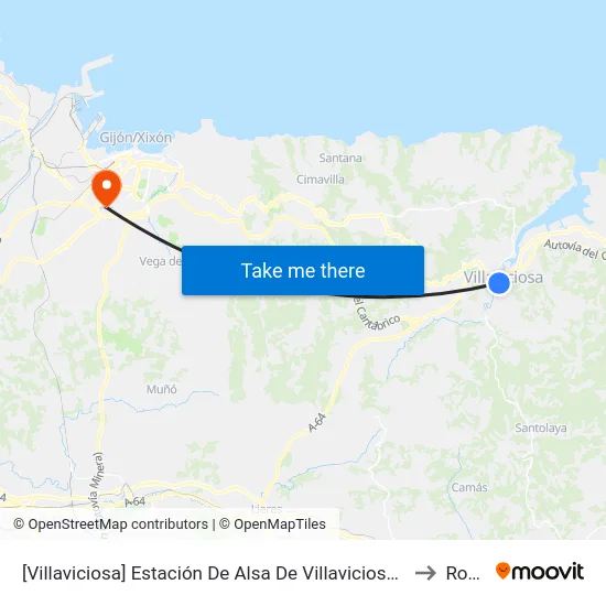 [Villaviciosa]  Estación De Alsa De Villaviciosa. [Cta 05094] to Roces map