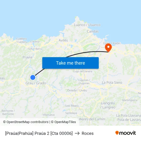 [Praúa|Prahúa]  Praúa 2 [Cta 00006] to Roces map