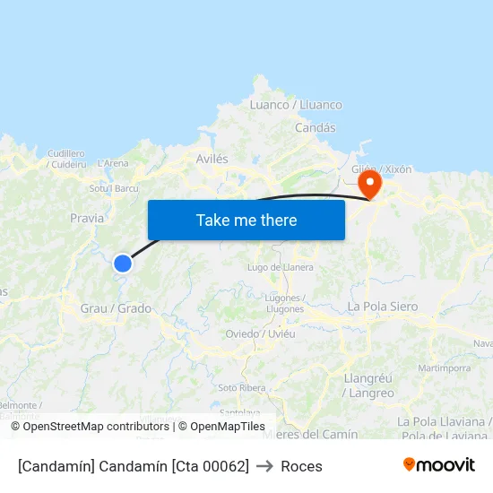 [Candamín]  Candamín [Cta 00062] to Roces map