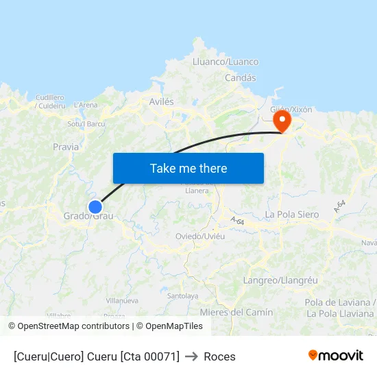 [Cueru|Cuero]  Cueru [Cta 00071] to Roces map