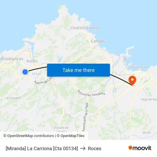 [Miranda]  La Carriona [Cta 00134] to Roces map
