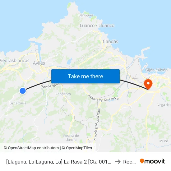 [Llaguna, La|Laguna, La]  La Rasa 2 [Cta 00166] to Roces map