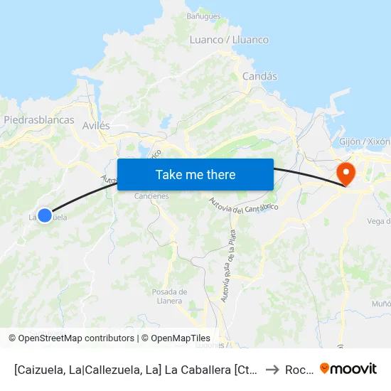 [Caizuela, La|Callezuela, La]  La Caballera [Cta 00173] to Roces map