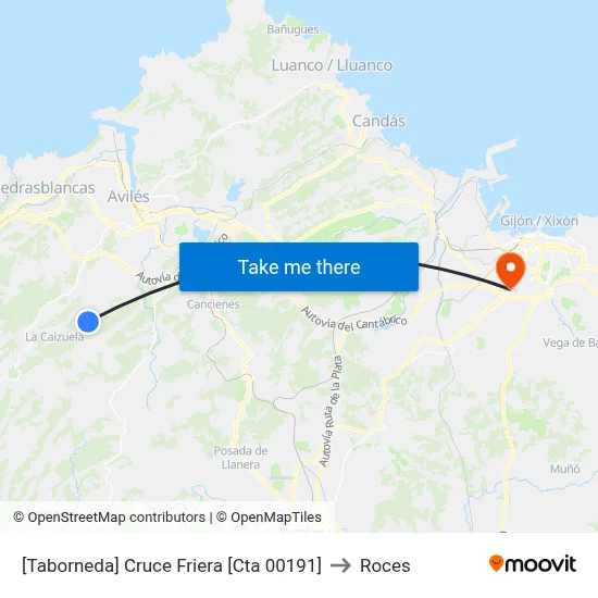 [Taborneda]  Cruce Friera [Cta 00191] to Roces map