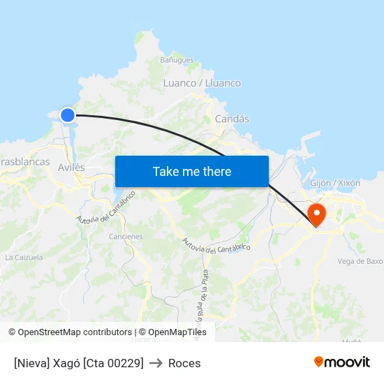 [Nieva]  Xagó [Cta 00229] to Roces map