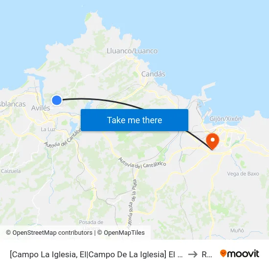 [Campo La Iglesia, El|Campo De La Iglesia]  El Campo La Iglesia [Cta 00265] to Roces map