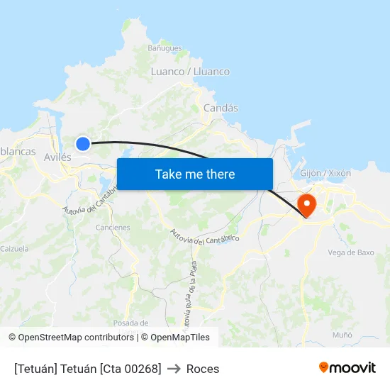[Tetuán]  Tetuán [Cta 00268] to Roces map