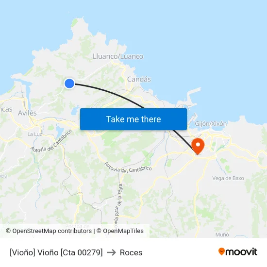 [Vioño]  Vioño [Cta 00279] to Roces map