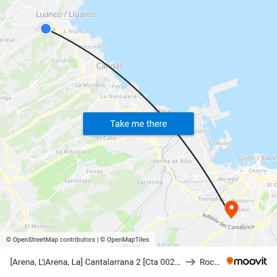 [Arena, L'|Arena, La]  Cantalarrana 2 [Cta 00293] to Roces map