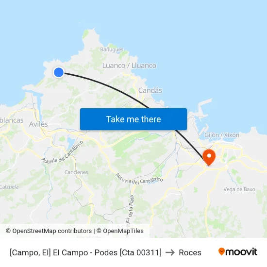 [Campo, El]  El Campo - Podes [Cta 00311] to Roces map