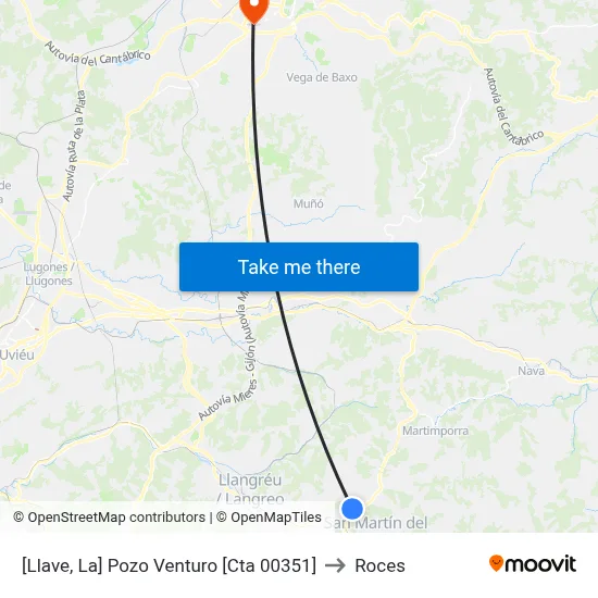 [Llave, La]  Pozo Venturo [Cta 00351] to Roces map