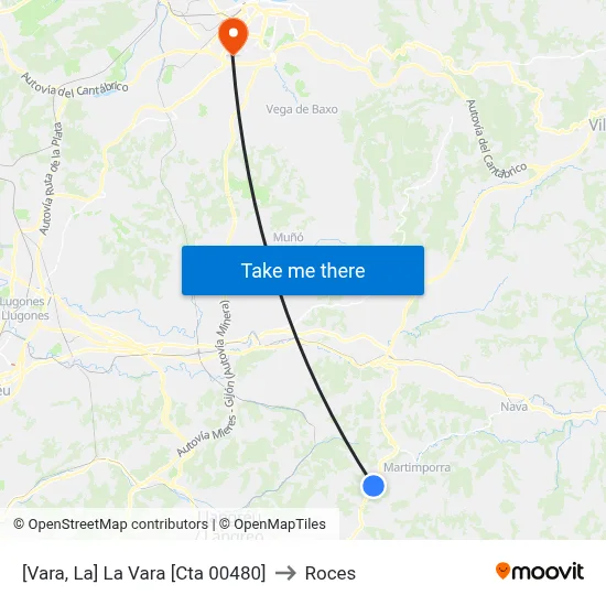 [Vara, La]  La Vara [Cta 00480] to Roces map