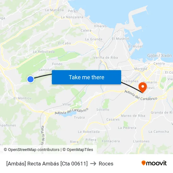 [Ambás]  Recta Ambás [Cta 00611] to Roces map