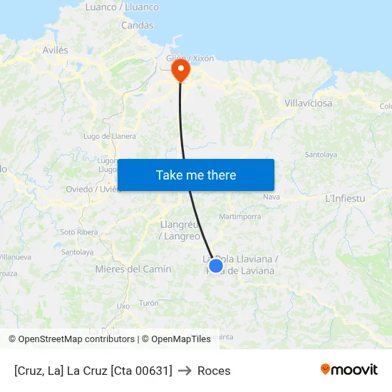 [Cruz, La]  La Cruz [Cta 00631] to Roces map