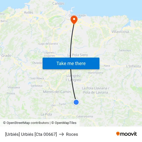 [Urbiés]  Urbiés [Cta 00667] to Roces map