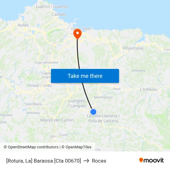 [Rotura, La]  Baraosa [Cta 00670] to Roces map
