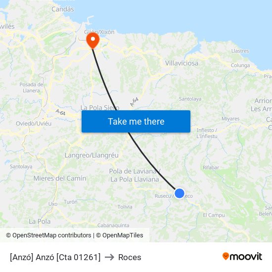 [Anzó]  Anzó [Cta 01261] to Roces map