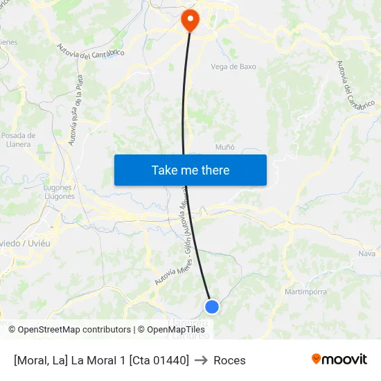 [Moral, La]  La Moral 1 [Cta 01440] to Roces map