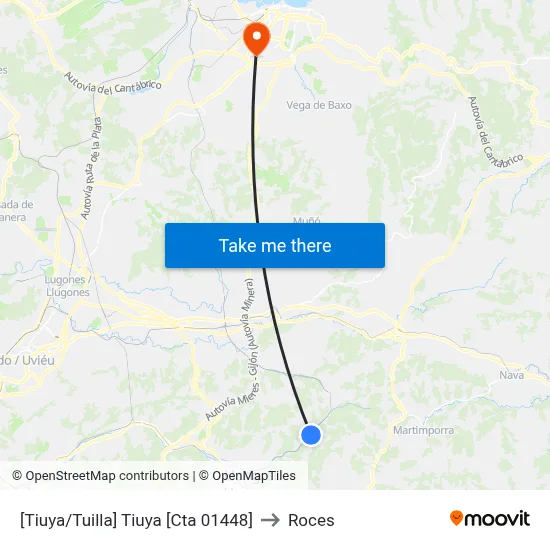 [Tiuya/Tuilla]  Tiuya [Cta 01448] to Roces map