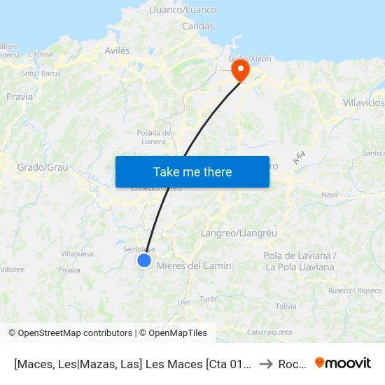 [Maces, Les|Mazas, Las]  Les Maces [Cta 01580] to Roces map