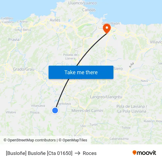 [Busloñe]  Busloñe [Cta 01650] to Roces map