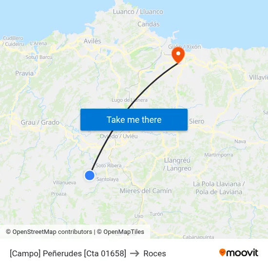 [Campo]  Peñerudes [Cta 01658] to Roces map