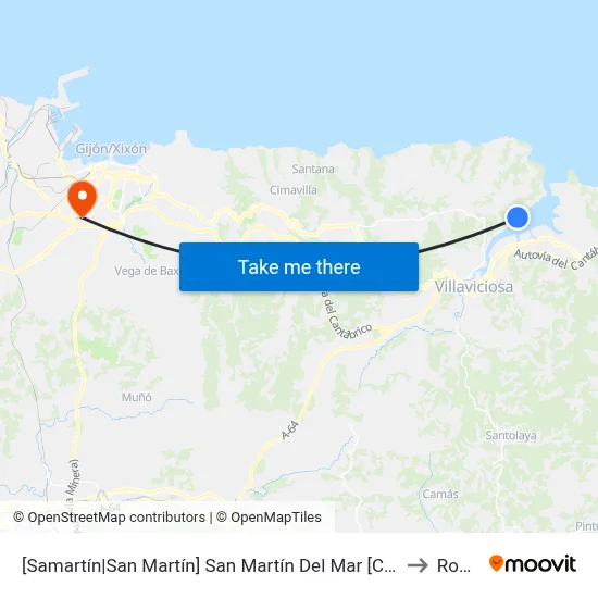 [Samartín|San Martín]  San Martín Del Mar [Cta 01842] to Roces map