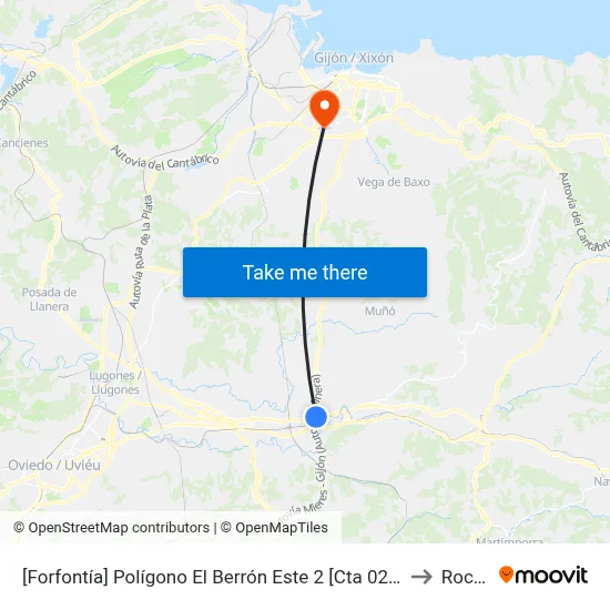 [Forfontía]  Polígono El Berrón Este 2 [Cta 02033] to Roces map