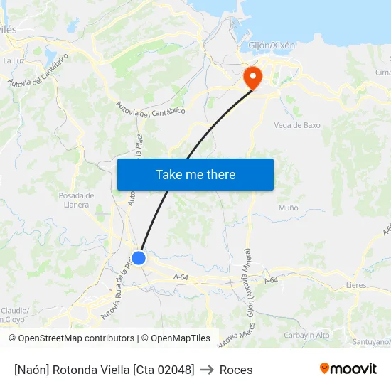 [Naón]  Rotonda Viella [Cta 02048] to Roces map