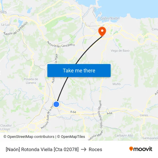 [Naón]  Rotonda Viella [Cta 02078] to Roces map